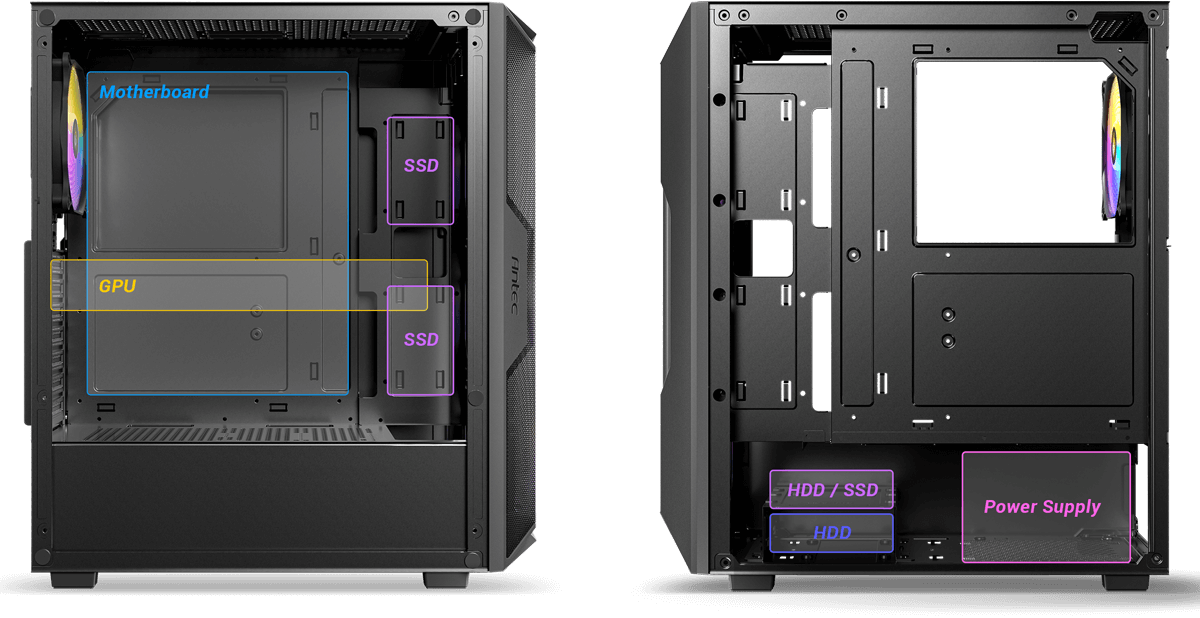 ANTEC 0-761345-10069-4-AX61 - Moyen Tour - ATX Micro-ATX ITX - 2 x USB 2.0  1 x USB 3.0