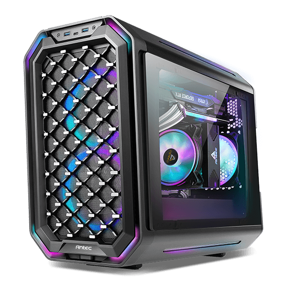 Helligdom Hurtigt Auckland Dark Cube Best Gaming PC M-ATX case with Mesh Front - Antec