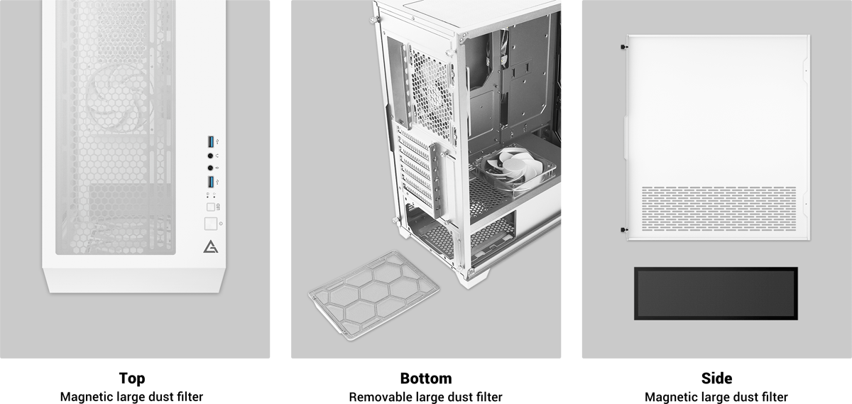 DF800 FLUX White is the Best Cheap Gaming PC Mid Tower Case with