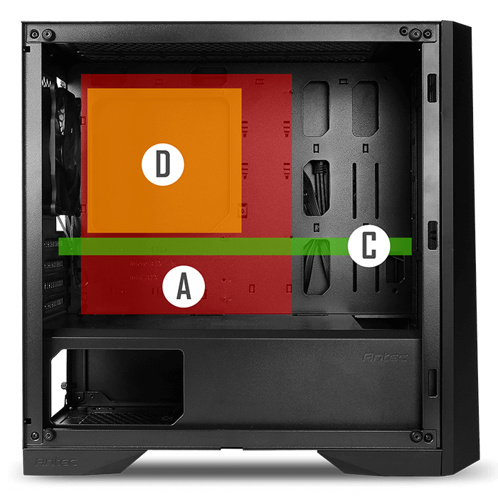 Boitier PC Micro-ATX, Mini-ITX, Antec DP301M noir avec fenêtre sans alim