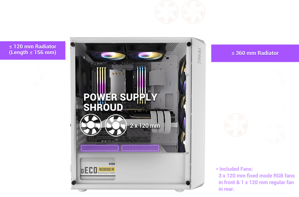 NX292 is the best budget Gaming case ATX Tower/ Fixed Mode RGB 