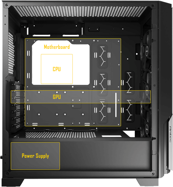 Vetroo V2 ARGB 3-Pin GPU Support Bracket, Edge-Lit Tempered Glass GPU